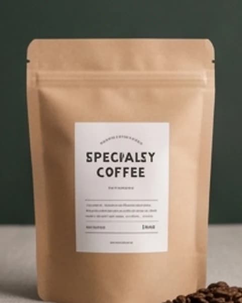 Bolsa de café de especialidad con granos